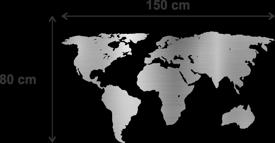 سایز تابلو نقشه جهان